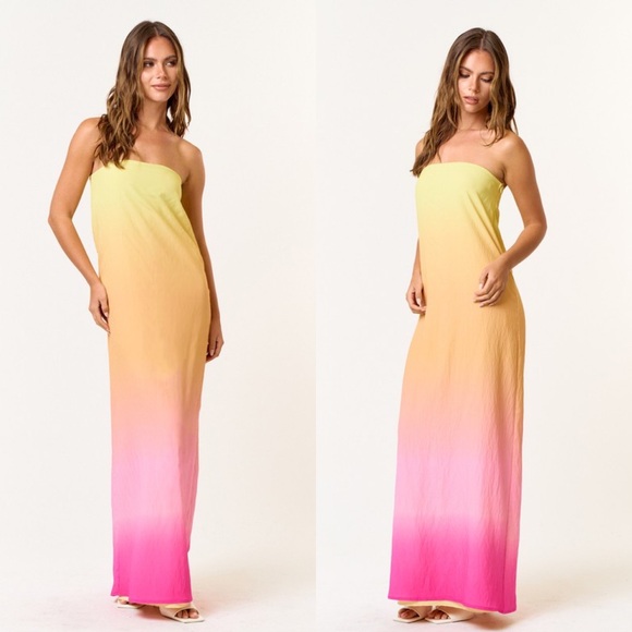 Dresses & Skirts - *PREORDER* Sweet Like Summer Dip Dye Ombre Maxi Dress